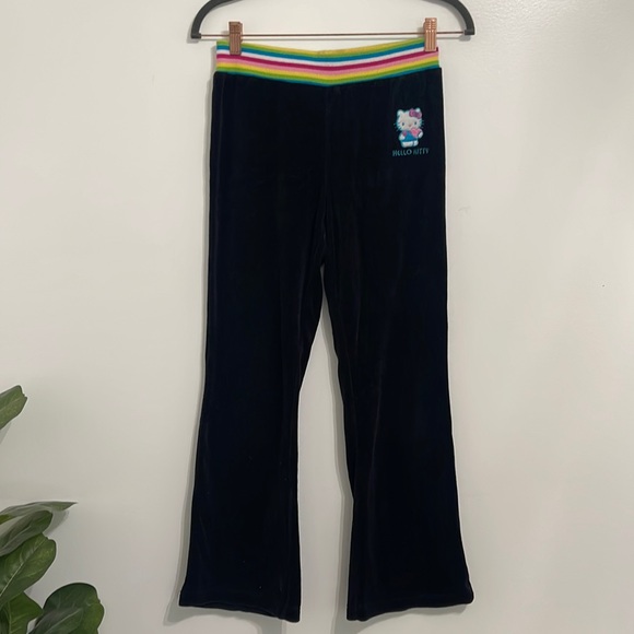 BLACK KITTY BOW UNISEX LOUNGE PANTS